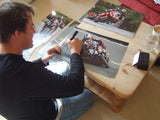 John McGuinness - Signpost Corner - TT 2006 - 16 x 12 Autographed Picture