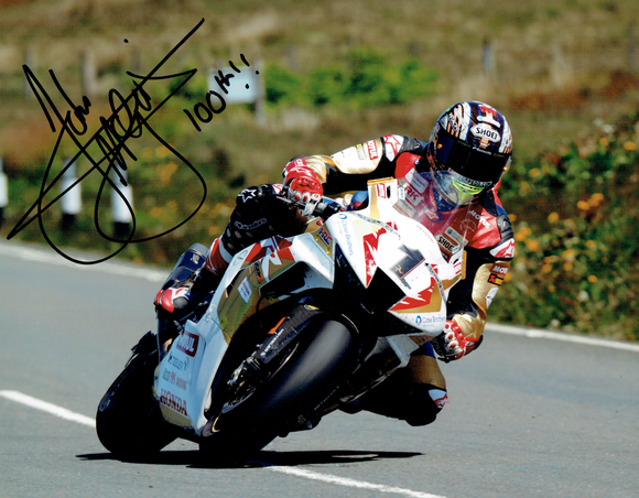 John McGuinness -  The 100th TT Start - TT 2022  - 10 x 8 Autographed Picture