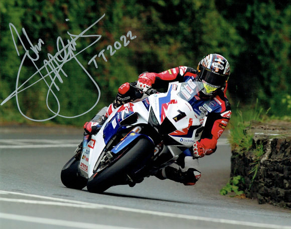 John McGuinness -  Crosby - TT 2022  - 16 x 12 Autographed Picture