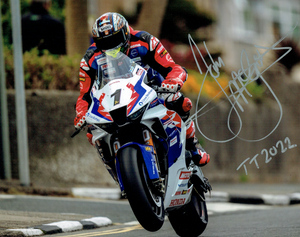 John McGuinness -  Bray Hill - TT 2022  - 16 x 12 Autographed Picture