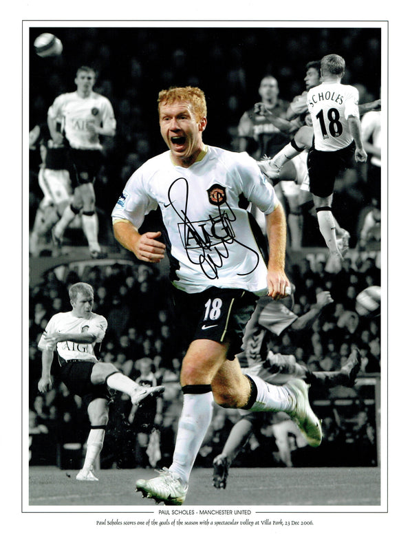 Paul Scholes - Manchester United - Wonder Goal - 16 x 12 Autographed Picture