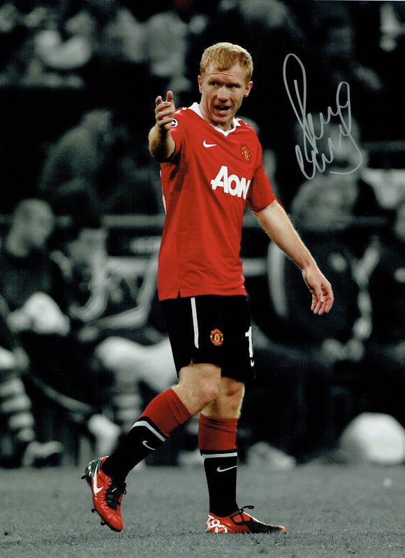 Paul Scholes - Manchester United - 16 x 12 Autographed Picture