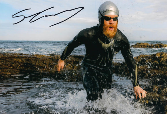 Sean Conway - Round Britain Swim - 16 x 12 Autographed Picture