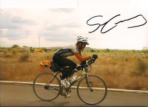 Sean Conway - Round Britian Cycle - 16 x 12 Autographed Picture