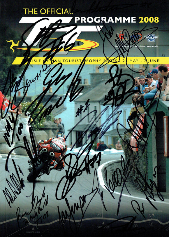 2008 Isle of Man TT Multi Signed Programme - 2