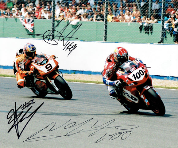 Neil Hodgson, James Tosleland & Chris Walker - World Superbikes - 2003 season - 12 x 10 Autographed Picture