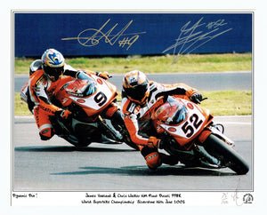 Chris Walker & James Toseland - World Superbikes - 16 x 12 Autographed Print