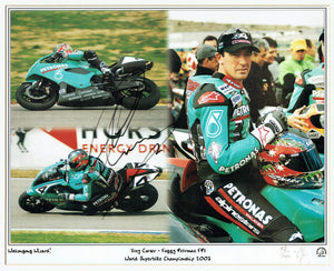 Troy Corser - World Superbikes - Foggy Petronas FP1 - 16 x 12 Autographed Print