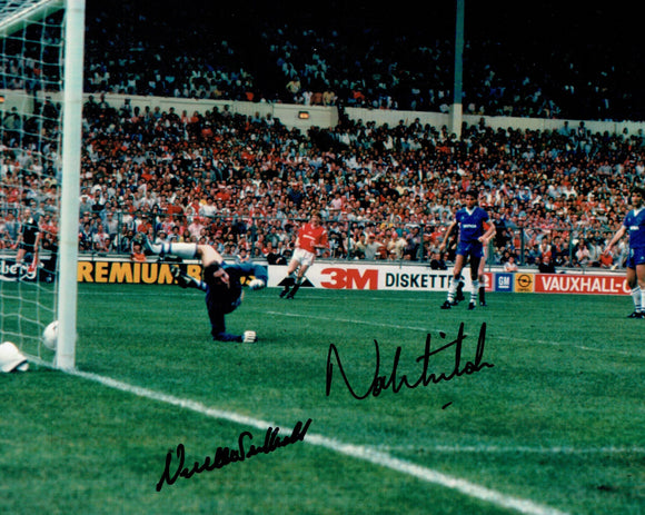 Norman Whiteside & Ron Atkinson - Manchester United - 1985 F.A.Cup Final - 10 x 8 Autographed Picture