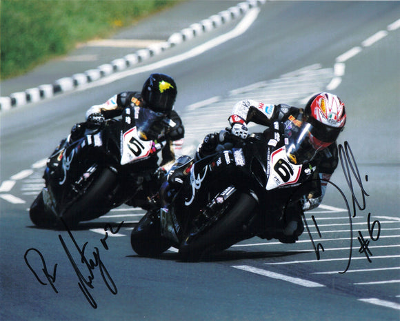 Bruce Anstey & Cameron Donald - Bedstead - TT 2008 - 10 x 8 Autographed Picture