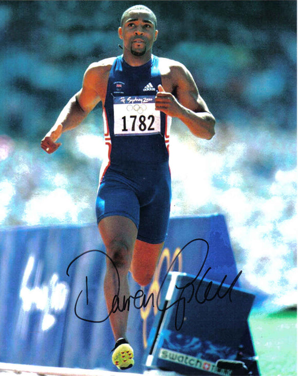 Darren Campbell M.B.E. - Olympic Champion - 10 x 8 Autogrpahed Picture