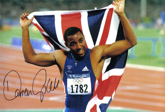 Darren Campbell M.B.E.- Olympic Champion - 10 x 8 Autographed Picture