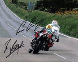 Conor Cummins & Ian Lougher - Creg Ny Baa - TT 2007 - 16 x 12 Autographed Picture