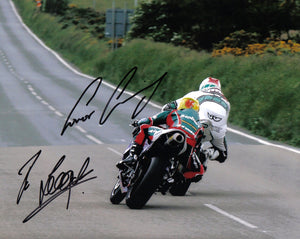 Ian Lougher & Conor Cummins - Creg Ny Baa - TT 2007 - 12 x 8 Autographed Picture