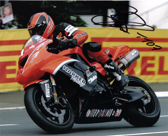 Ryan Farquhar - Quarter Bridge - TT 2007 - 16 x 12 Autographed Picture