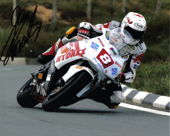 Guy Martin - Bungalow - TT 2007 - 10 x 8 Autographed Picture