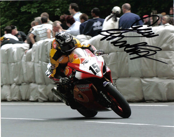 Guy Martin - Braddan Bridge - TT 2005 - 10 x 8 Autographed Picture