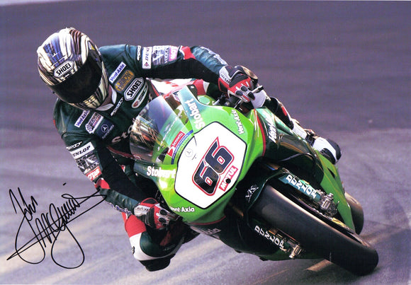 John McGuinness - Macau Grand Prix - 12 x 8 Autographed Picture