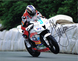 John McGuinness -  Sulby Bridge - TT 2008  - 16 x 12 Autographed Picture