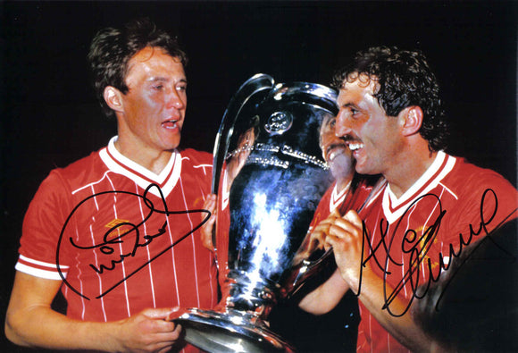 Phil Neal & Alan Kennedy - Liverpool F.C. - 1984 European Cup Winners - 12 x 8 Autographed Picture