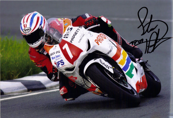 Steve Plater - Isle of Man TT - Senior Race - 12 x 8 Autographed Picture