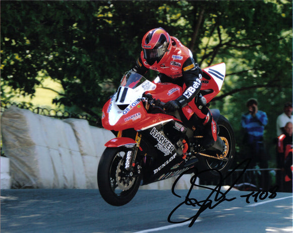 Ryan Farquhar - Ballaugh Bridge - TT 2008 - 16 x 12 Autographed Picture