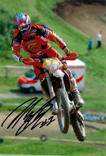 David Knight - World Enduro Champion - KTM 1 - 16 x 12 Autographed Picture